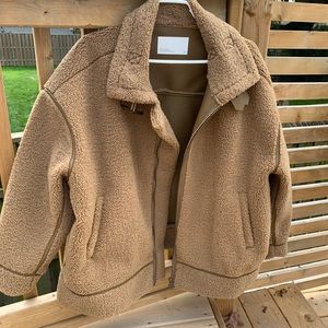 Sherpa Jacket in Brown Sugar